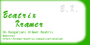 beatrix kramer business card